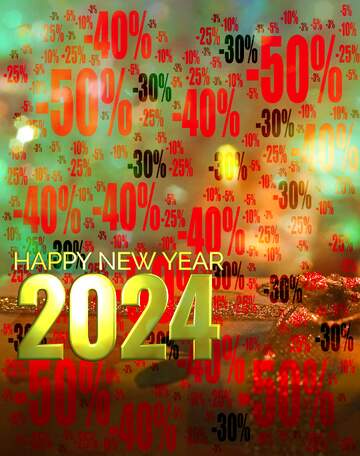 FX №197279 Christmas 2024 background Sale offer discount template