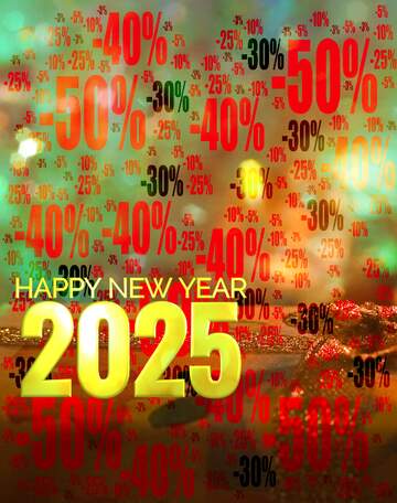 FX №197279 Christmas 2025 background Sale offer discount template