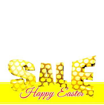 FX №197627  Sales promotion 3d Gold letters sale background Happy Easter Design Banner Template