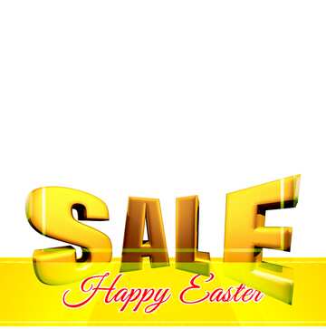 FX №197628  Sales promotion 3d Gold letters sale background Happy Easter Design Responsive Template