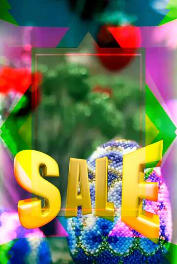 FX №197666  Sales promotion 3d Gold letters sale background Colorful Geometric Decorated Frame Template