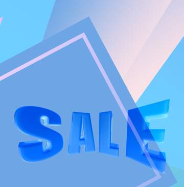 FX №197561  Colorful blue light illustration template frame Sales promotion 3d Gold letters sale background
