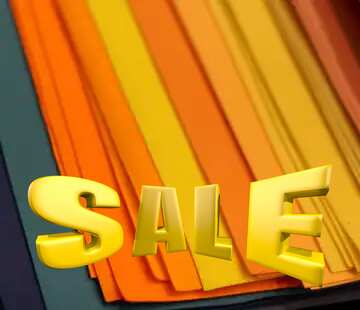 FX №197669 Colorful fabric diy Sales promotion 3d Gold letters sale background