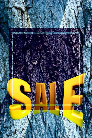FX №197864 Bark of tree Sales promotion 3d Gold letters sale background