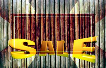 FX №197967 Wall of wood texture Sales promotion 3d Gold letters sale background Template