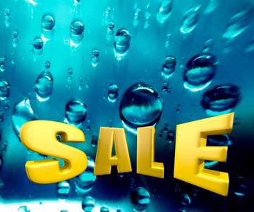 FX №197756 Rain Drops Sales promotion 3d Gold letters sale background