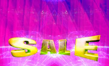FX №197420  Sales promotion 3d Gold letters sale background Pink Lights Geometric Shape Template