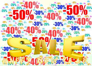 FX №197411  Sales promotion 3d Gold letters sale Happy New Year Winter Background