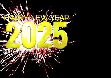 FX №197013 Happy new year 2025 background Sale offer discount template