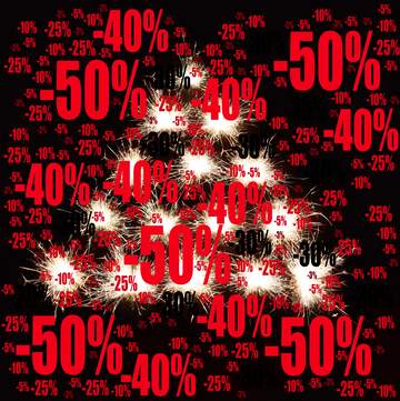 FX №197029 Christmas tree background of fireworks Sale offer discount template