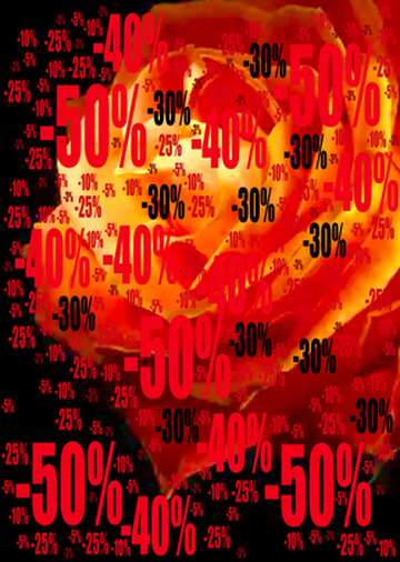 FX №197368  Sales background Rose Flower Sale offer discount template