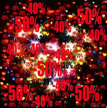 FX №197026 Christmas background with heart Sale offer discount template