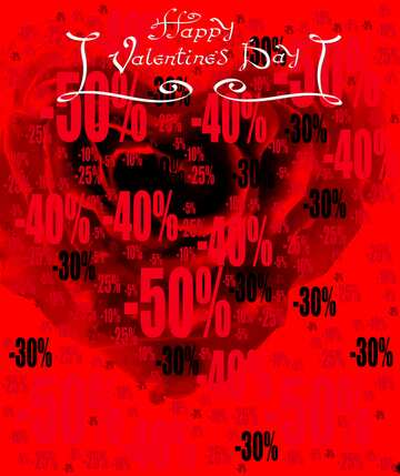 FX №197171  Rose heart Happy Valentines Day Background Sale offer discount template
