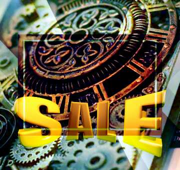 FX №197675  Sales promotion 3d Gold letters sale background Steampunk Template Design Banner