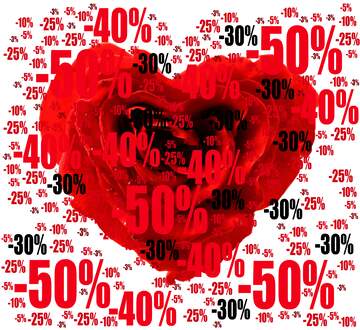FX №197169 Rose heart Sale offer discount template Background