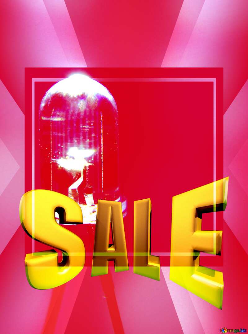  Sales promotion 3d Gold letters sale background LED Template №41404