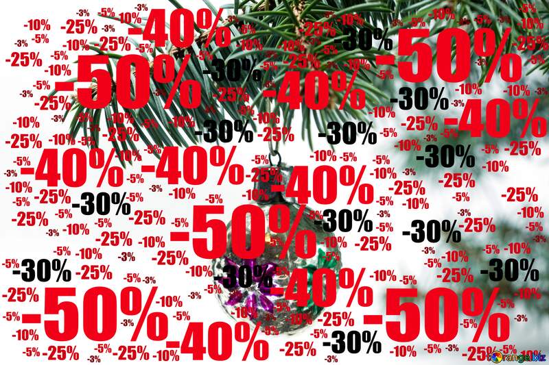  Sale offer discount template Christmas Background №6844