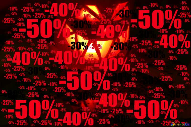  Sale offer discount template Horror Halloween Background №24264