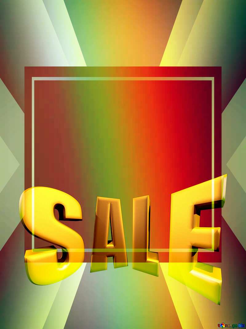Background rainbow Sales promotion 3d Gold letters sale background №43243