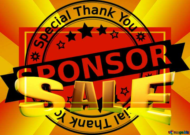 Sponsor Sales promotion 3d Gold letters sale background №42962