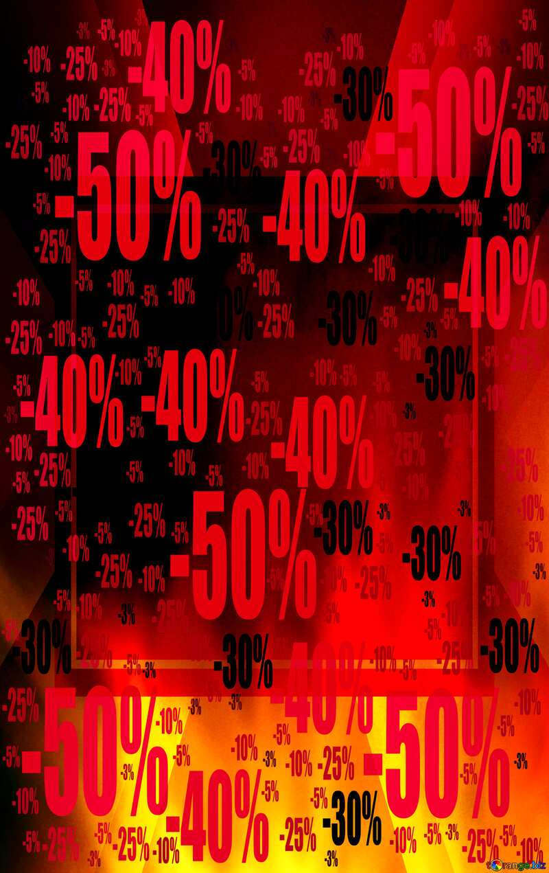  Sale offer discount template Fire Background Red Hot Sales №9546