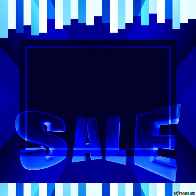 Colorful lines frame Sales promotion 3d Gold letters sale background Blue Design №49681