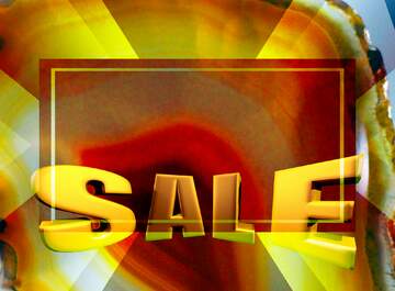 FX №198172 The texture of the cut stone agate Sales promotion 3d Gold letters sale background