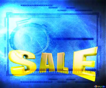 FX №198088  Lighten blue template virtual graphic futuristic background Sales promotion 3d Gold letters sale...