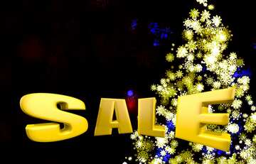 FX №198064  Sales promotion 3d Gold letters sale background Christmas Tree Clipart