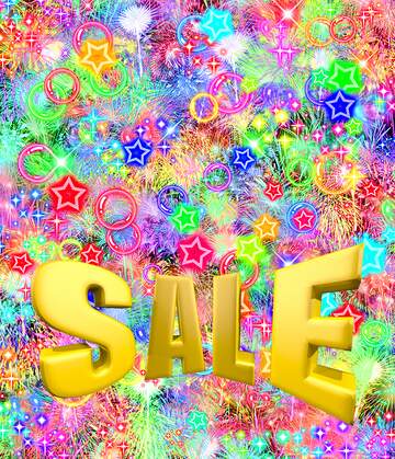 FX №198123 Celebratory bright background Sales promotion 3d Gold letters sale background
