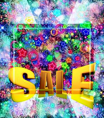 FX №198124 Celebratory bright background Sales promotion 3d Gold letters sale background Template