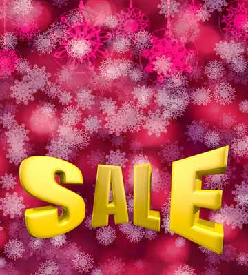 FX №198053  Sales promotion 3d Gold letters sale background Red Snowflakes
