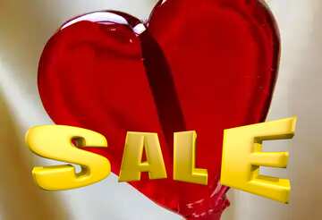 FX №198846 Sweet gift Sales promotion 3d Gold letters sale background Valentine`s Day Template