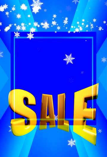 FX №198121  Sales promotion 3d Gold letters sale background Snowflakes Template