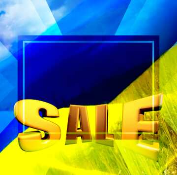 FX №198389  Sales promotion 3d Gold letters sale background Ukraine Template