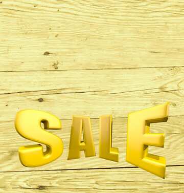 FX №198464 The texture of the wooden shield Sales promotion 3d Gold letters sale background
