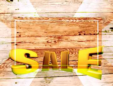 FX №198463 The texture of the wooden shield Sales promotion 3d Gold letters sale background Template