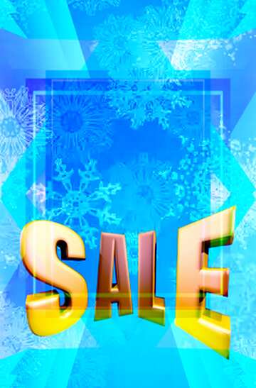 FX №198084  Blue Christmas template frame Sales promotion 3d Gold letters sale background