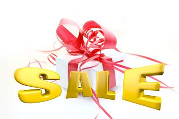 FX №198958 A simple gift Sales promotion 3d Gold letters sale background