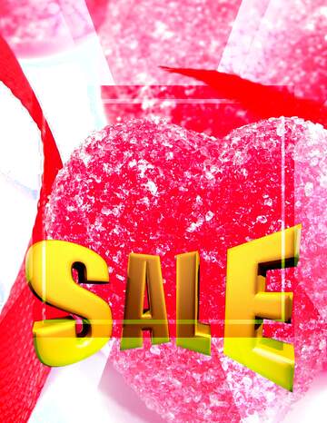 FX №198763 Greeting card for Valentine Sales promotion 3d Gold letters sale background Template