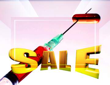 FX №198712 Dependence on drugs Medicine Sales promotion 3d Gold letters sale background Template