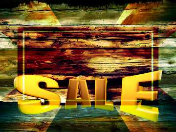FX №198596 Texture of old wood Sales promotion 3d Gold letters sale background Template