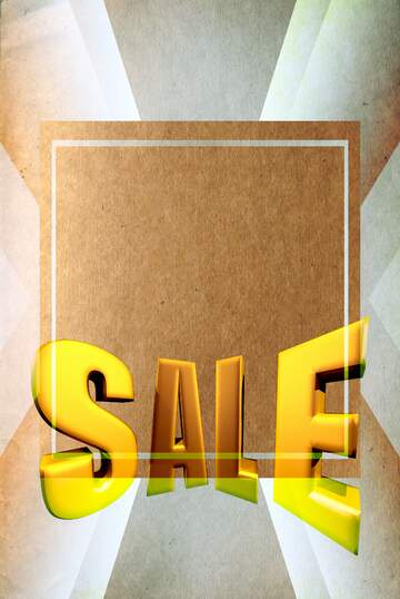 FX №198411 Texture yellow old smooth paper Sales promotion 3d Gold letters sale background Template
