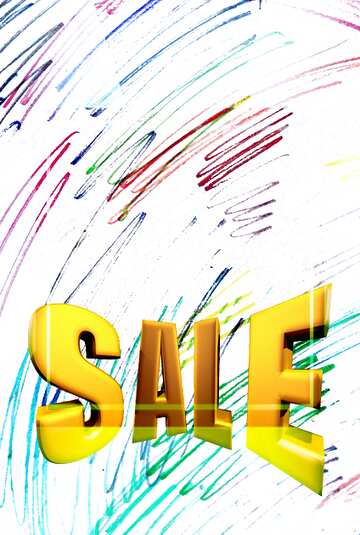 FX №198756 Colored markers Sales promotion 3d Gold letters sale background