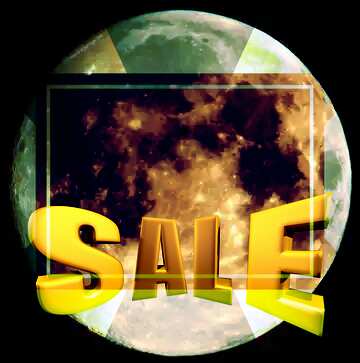 FX №198461 Moon Sales promotion 3d Gold letters sale background