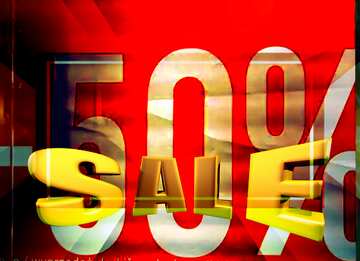 FX №198962 Minus -50% off Sales promotion 3d Gold letters sale background Template