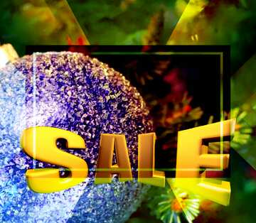 FX №198781 Christmas ball Sales promotion 3d Gold letters sale background Template