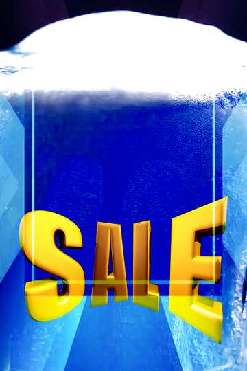 FX №198361 Blue drink Sales promotion 3d Gold letters sale background Template