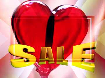 FX №198845 Heart lollipop Sales promotion 3d Gold letters sale background Template