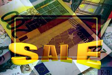 FX №198865 World money Sales promotion 3d Gold letters sale background Template